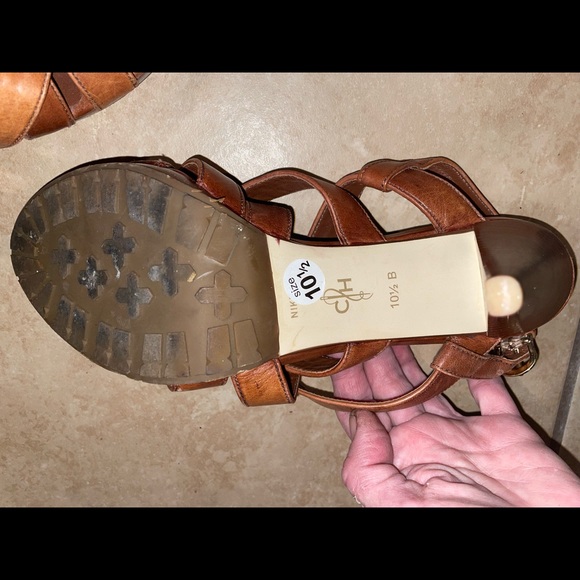 Cole Haan gorgeous strappy leather heels/size 10.5/worn a few times/excellent - Picture 4 of 4